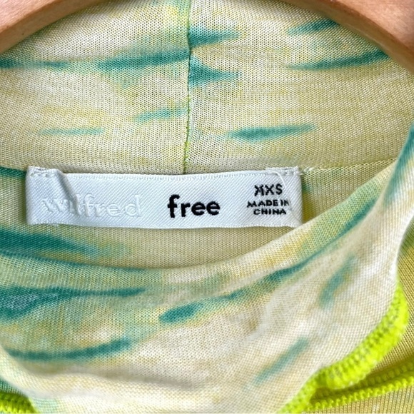 𝅺WILFRED Orbit Turtleneck Modal Long Sleeve Top Citron/Green Size XXS - Picture 8 of 10
